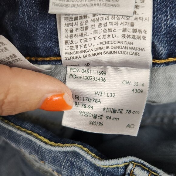 Levis 511 Jeans Mens 31x32 Blue Slim Fit Stretch Modern Denim Classic American - Picture 8 of 10